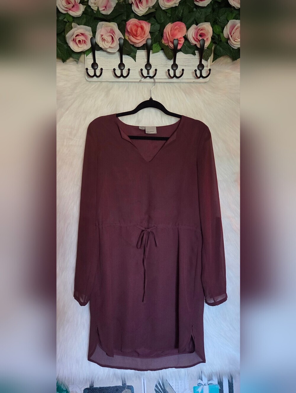 Vero Moda V-Neck Plum Romance Tunic Dress